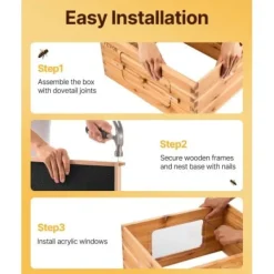 Biodlingsstartpaket, Langstroth mellankropp, 50,4x41,3x17 cm, Trä