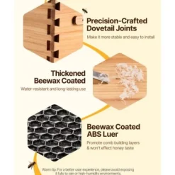 Biodlingsstartpaket, Langstroth mellankropp, 50,4x41,3x17 cm, Trä