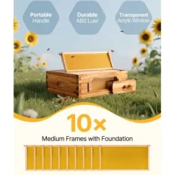 Biodlingsstartpaket, Langstroth mellankropp, 50,4x41,3x17 cm, Trä