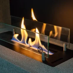 Bio-etanol brännare L (5820B) - Svart - Bio-etanol inbyggd spis med patenterad keramisk sten - 3 KW värme