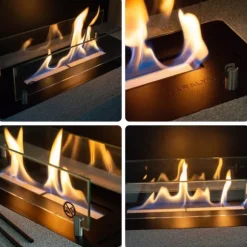 Bio-etanol brännare L (5820B) - Svart - Bio-etanol inbyggd spis med patenterad keramisk sten - 3 KW värme