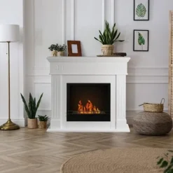 Bio-etanol öppen spis bio-eldstad KENNEDY Vit L110 x D36 x H100