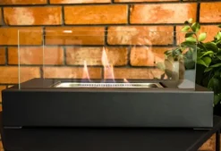 Bioetanolbrännare - bordskamin - 35x18x16,5cm - svart