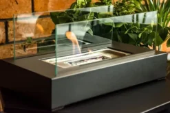 Bioetanolbrännare - bordskamin - 35x18x16,5cm - svart