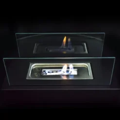 Bioetanolbrännare - bordskamin - 35x18x16,5cm - svart