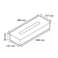 Bioetanolbrännare S (4114LS) med inbyggd läpp - Borstat rostfritt stål - bioetanol inbyggd spis med patenterad keramisk sten - 2 KW värme