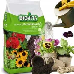 BIOVITA UNIVERSAL BLOMSTERJORD 5 LITER MED GÖDSEL