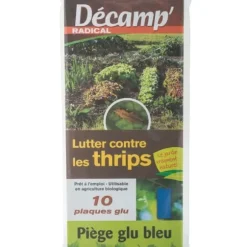 Blå klibbig naturlig fälla mot thrips