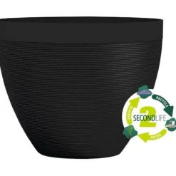 Blomkruka - GARDEN ID - Green Care Impact Svart-Ant - 30 x 26 cm - 10 års garanti - 100% återvunnen - UV-/frostbeständig