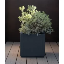 Blomlåda - ETHICA - Grafit - Fyrkantig - 38 L - STEFANPLAST