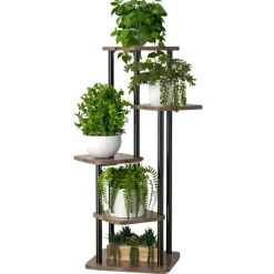 BLOMRÄDD METALLSTÄD STÅENDE VÄXTER HYLLA 106 CM [BLOMRÄDD1]