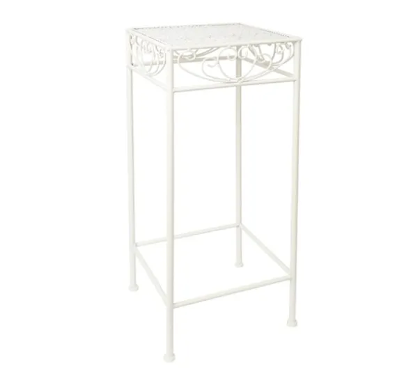 Blomstativ SANDY 28x28xH70cm, antikvit