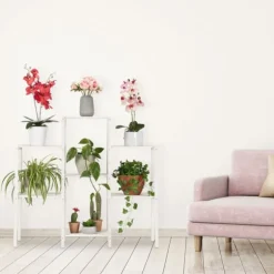 Blomsterhylla, Trä, 70x89x26,5 cm, Vit