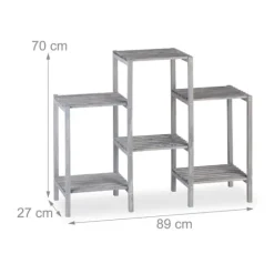 Blomsterhylla, 70x89x27 cm, Grå