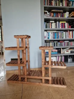 Blomsterlåda i trä för hemmet RKB /95x116x25/ Brun