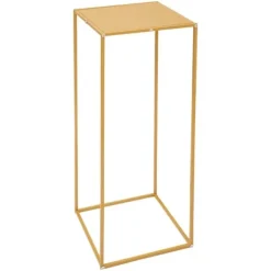 Blomsterställ för Bröllop - Rektangulär Geometrisk Metallställning - 10-Pack - 30×30×80 cm - Storlek L - Guld