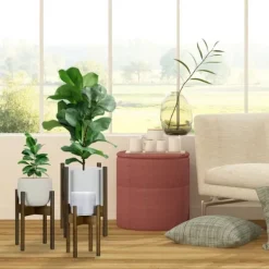 Blomsterställ set, 33x25x25 cm, 38x30x30 cm, 40x34x34 cm, Brun