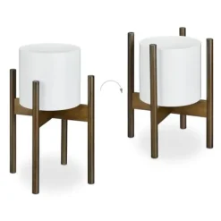 Blomsterställ set, 33x25x25 cm, 38x30x30 cm, 40x34x34 cm, Brun