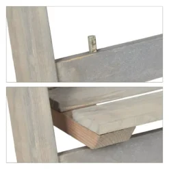 Blomsterställ, Trä, 160x41x50 cm, Grå