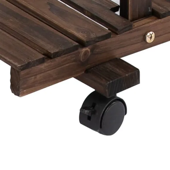 Blomsterställ, 123,5x33x80 cm, Brun