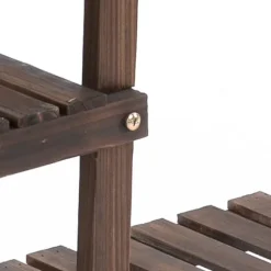 Blomsterställ, 123,5x33x80 cm, Brun