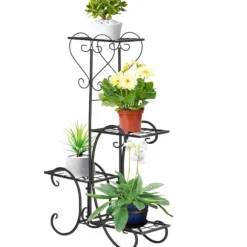 Blomsterställ, 45x24,5x80 cm, Svart