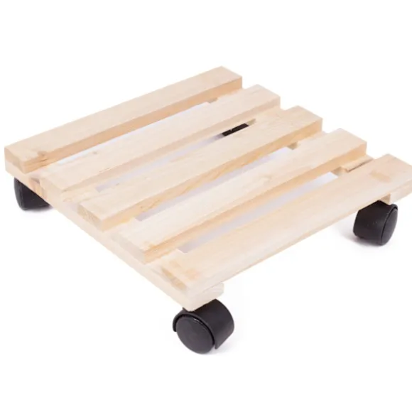 Blomvagn trä 30 x 30 cm