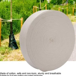bomullsträdbandage förband bindande bälte ympning bonsai trädgårdsredskap (4 cm, vit)