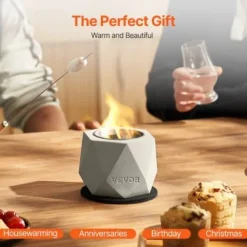 Bordeldstad, 12,5x11,7x10,5 cm, Ljusgrå, Betong