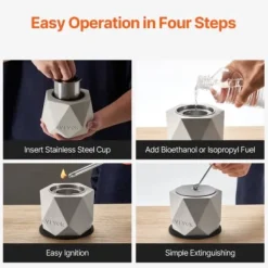 Bordeldstad, 12,5x11,7x10,5 cm, Ljusgrå, Betong