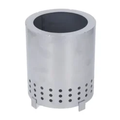 Bordsskiva rökfri bärbar eldstad för camping och innergård - järn vedeldad öppen spis med stativ