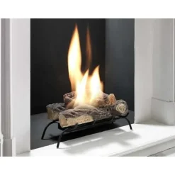 Bracière - BRAZIER - med stenull och keramiskt trä - 2 stålbrännare - 40*30*23 cm