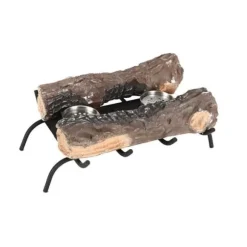 Bracière - BRAZIER - med stenull och keramiskt trä - 2 stålbrännare - 40*30*23 cm