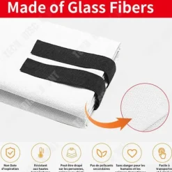 Brandfilt - TD - 4 pack - 100 x 100 cm - Glasfiber - Motstånd upp till 580°C