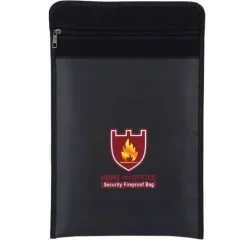 Brandsäker dubbelsidig väska för LiPo-batteri, pengar och dokument