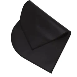 Brandsäker halvrund matta i glasfiber - dubbelt lager, halkbeständig, golvskydd - 19,7 x 31,5 tum