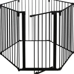 Brandspärr för öppen spis eller 6-sidig vedspis - 360 cm - Svart - NORDLINGER PRO