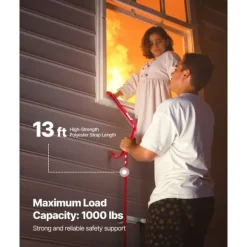 Brandstege 2-våningar, 13 fot, Infällbar Nödsäkerhetsstege, Brandbekämpningsredskap