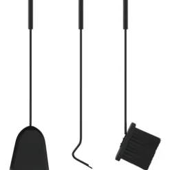 Brasverktygsset 4 delar - Hållbara stålverktyg för spisen | Storlek: 22x59 cm