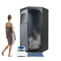 Bärbar Dampfsauna Box, 220V, 1350W, Tält Höjd 180cm, Vattentank Kapacitet 3L, Justerbara Värme nivåer 9