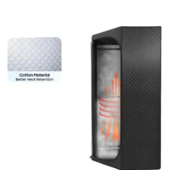 Bärbar Dampfsauna Box, 1350W Effekt, 3L Kapacitet, Tält Höjd 180cm, Justerbara Värme nivåer, Sladdad Elektrisk