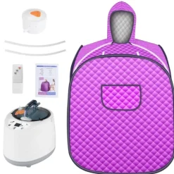 Bärbar Dampsauna, Vattentät Design, Justerbar Temperatur,220V EU-kontakt