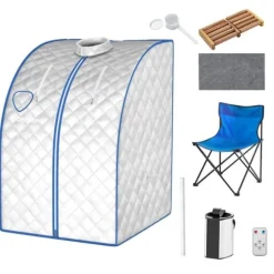 Bärbar Ångbastu, 78x87x100 cm, Silver