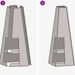 Bärbar Vedeldad Matlagningsugn i Stål - Eldstad med Vedförvaring | Färg: Svart | Storlek: 35x35x100 cm