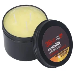 Bärbart 3-Wick Survival Candle: 36 timmars brinntid, naturlig söt arom, perfekt för nödsituationer hemma och utomhus