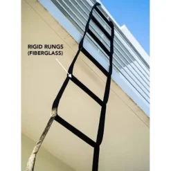 Bördstege för Barn eller Vuxna Nödstegsstege för 2-våningshus Inkl. Karbiner - ISOP