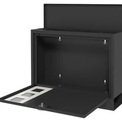 Brevinkastare, Metall, 36,5x11,5x29 cm, Svart