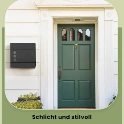 Brevlåda – Klassisk design – Svart