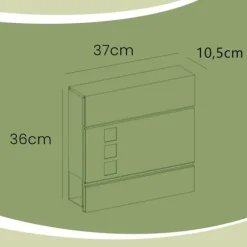 Brevlåda – Klassisk design – Svart