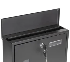 Brevlåda - med tidningsrulle - 30x10x33,5 cm - antracit